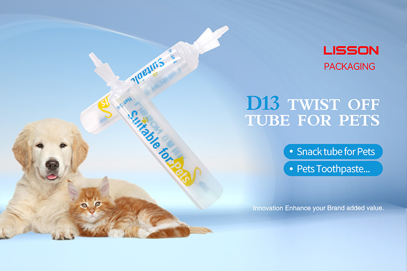 Tubos exprimibles de plástico giratorios de 5 ml para perros y gatos