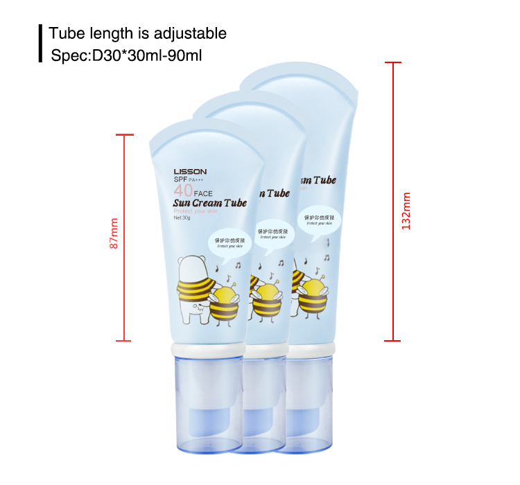 Plastic tube with pump head