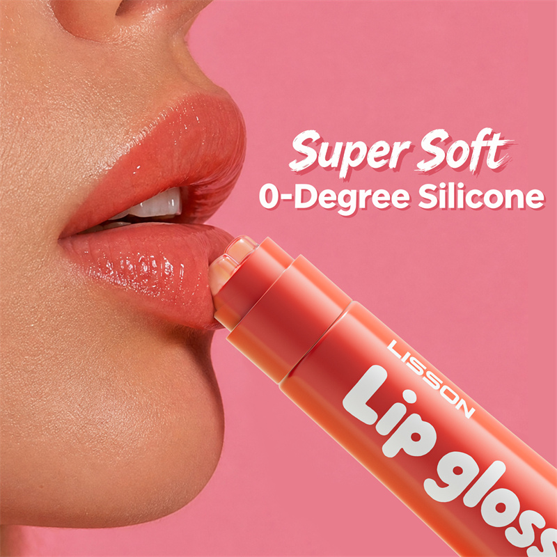 Silicone applicator lip gloss tubes