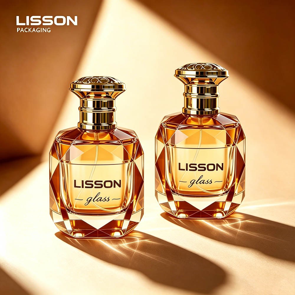 luxury glass perfume bottle