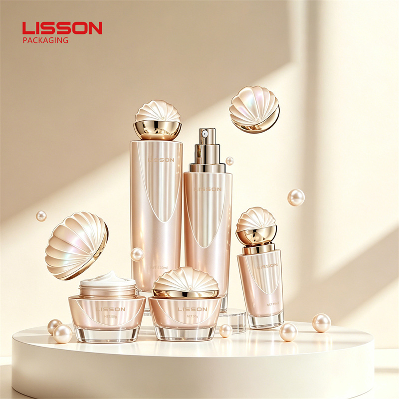 Skincare packaging with shell cap 
