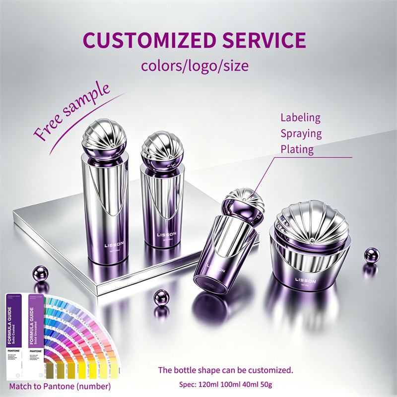 Clamshell cap cosmetic glass bottle 