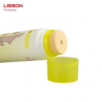 Tubo vacío de 200 ml para depilación corporal con aplicador de esponja