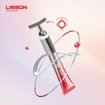 Tubo vibrador innovador para crema de ojos con forma de T