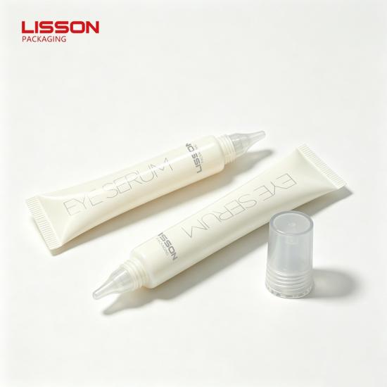 Tubo cosmético flexible de 19 mm con punta de gotero larga