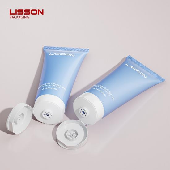 50mm Dual Chamber Cosmetic Tube With Flip Cap