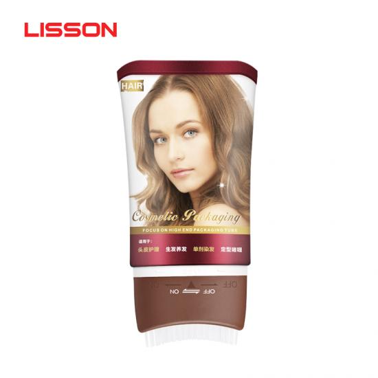 Tubo innovador para cuidado del cabello con peine y aplicador de masaje con encendido/apagado