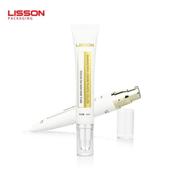 Tubo con bomba para crema de ojos premium de 20 ml