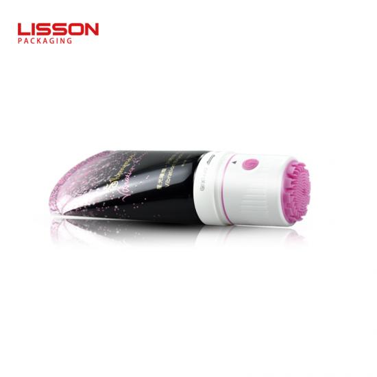 Tubo de limpiador facial con cepillo vibratorio
