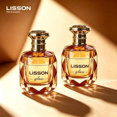 diamond-cut glass bottle
