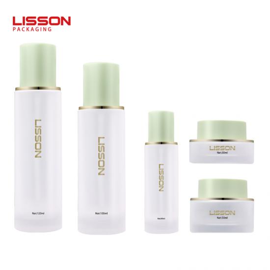 Set de envases cosméticos de vidrio de lujo