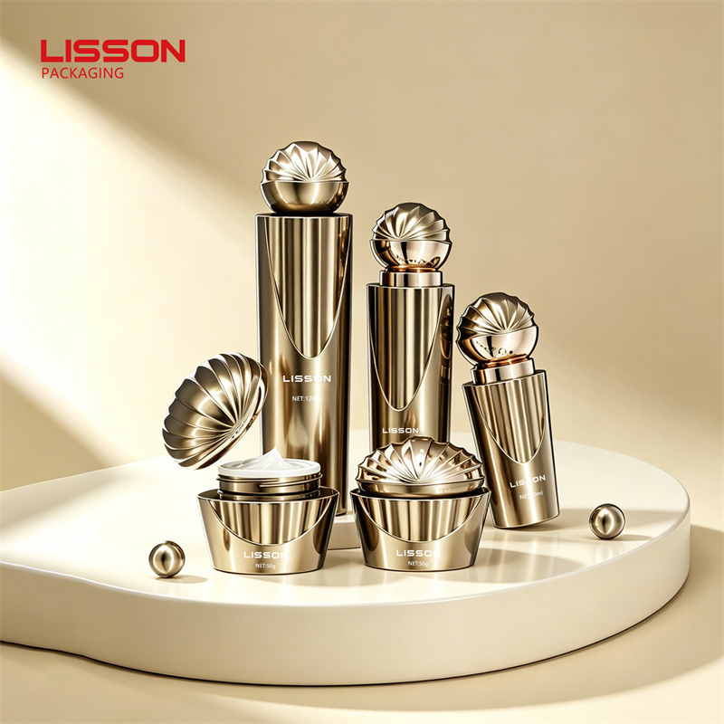 luxury glass skincare bottle and jar