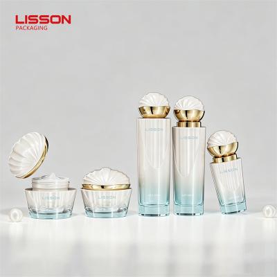 luxury glass skincare bottle and jar