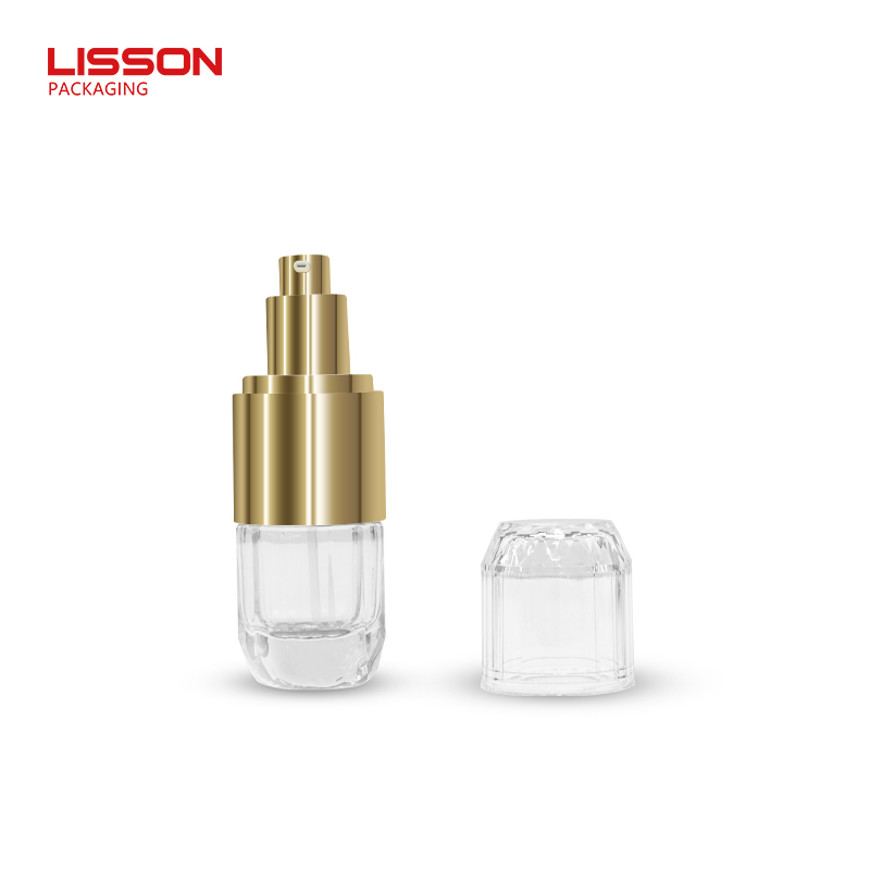 Gold Accent Glass Skincare Packaging