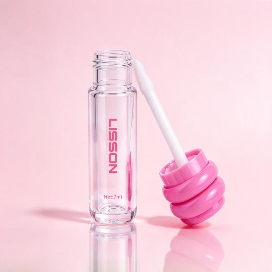 Botella de brillo labial de PET con tapa de nube personalizada