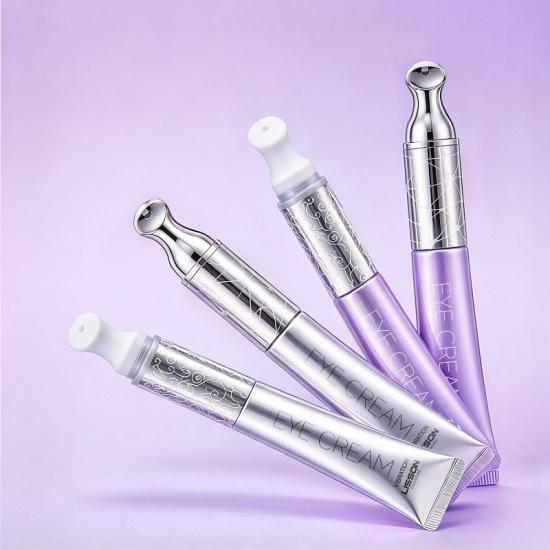 Tubo para crema de ojos con aplicador de cerámica y metal vibratorio