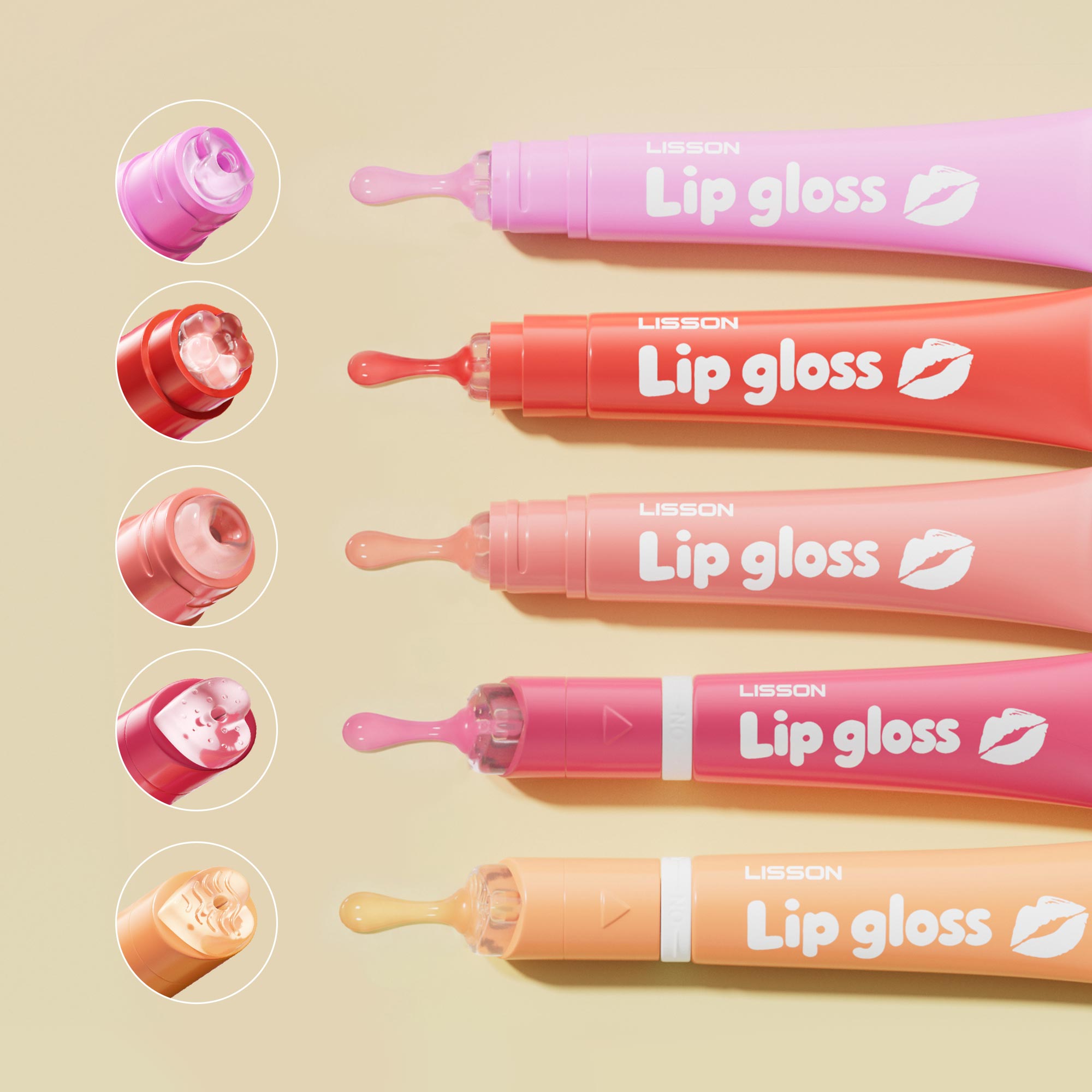 Tubos de brillo labial