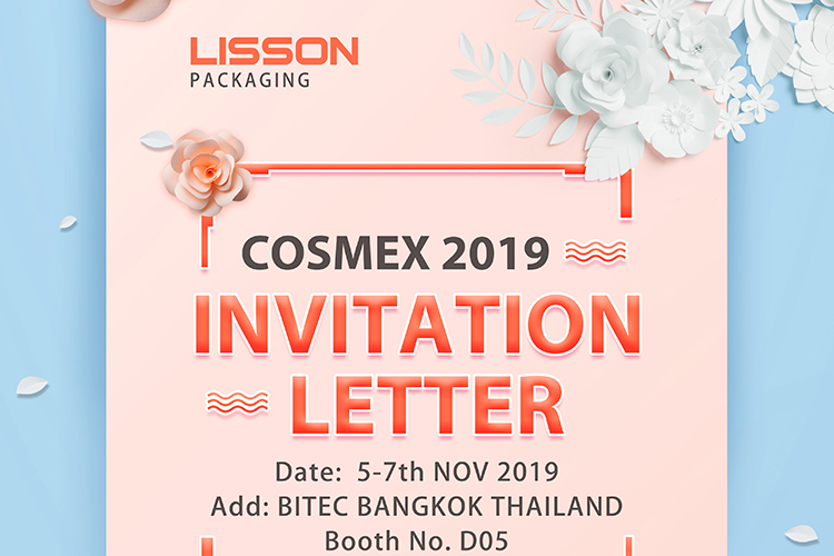 carta de invitación para cosmex 2019 tailandia --- embalaje lisson